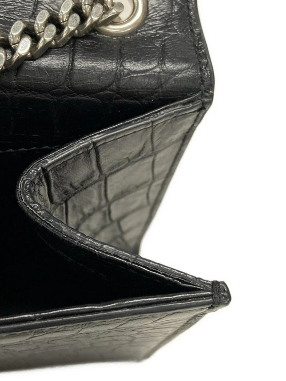 SAINT LAURENT PARIS Kate Medium 354119 Black Leather Shoulder Bag - Picture 12 of 15